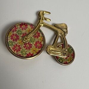Floral Bicycle Brooch